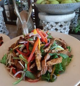 Thai Beef Salad at Monwana Lodge